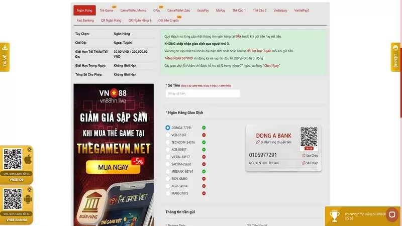 Các bước đơn giản để nạp tiền an toàn nhất tại nhà cái  Các bước đơn giản để nạp tiền an toàn nhất tại nhà cái